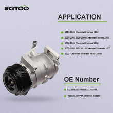 SCITOO Air Conditioning Compressor Compatible with for GMC Savana 1500 4.3L 5.3L 2008-2009 CO 28000C