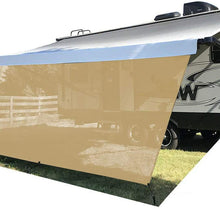 Tentproinc RV Awning Sun Shade Screen 6' X 15' 3'' - Black Mesh Sunshade UV Blocker Complete Kits Motorhome Camping Trailer Canopy Shelter - 3 Years Lasting