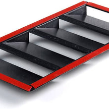 2x Euro Style Custom Black Decorative Air Flow Intake Turbo Bonnet Hood Side Vent Cover 3M Adhesive Tape Stick On Compatible with Toyota Honda Nissan Mazda Subaru Suzuki Car SUV Pickup Truck