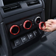 CHEYA Car Rear Air Conditioner Adjustment Knob Rings Cover Trim for Land Rover Defender 110 2020 Car Accessories (Silver)