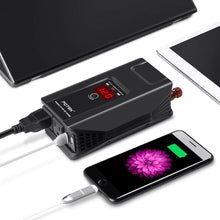 POTEK 500W Power Inverter DC 12 V to 110V AC Car Converter with Digital Display Dual AC Outlets and Dual USB Charging Ports for Tablets, Laptop and Smartphones