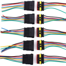 5 Kits 6 Pin Way Waterproof Wire Connector Plug Car Auto Electrical Wire Connectors AWG Terminal