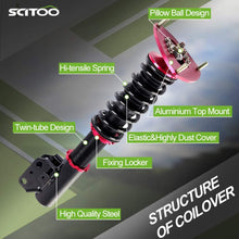 Scitoo Coilover Suspensions Shock Struts Kits Assembly Full Set Shocks Struts Kits fit 2008-2013 Subaru Impreza