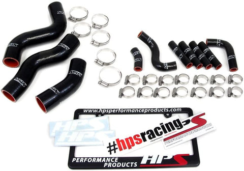 HPS 57-1441-BLK-2 Black Silicone Radiator Coolant/Pesky Heater Hose Kit