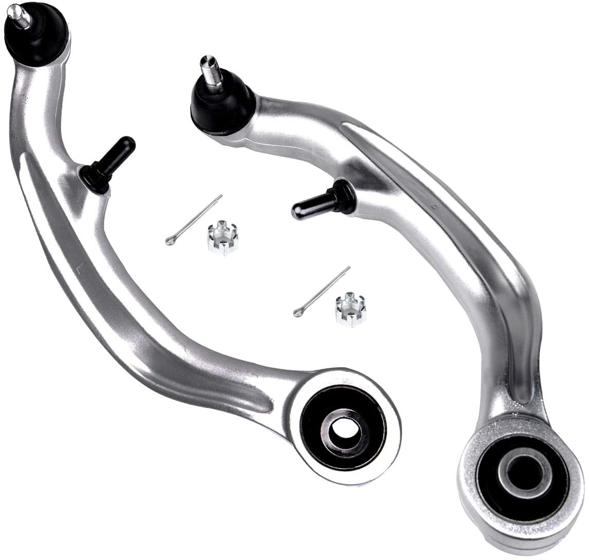 Front Lower Rearward Control Arm and Ball Joint Assembly TUCAREST 2Pcs K621340 K621341 Compatible With 03-07 Infiniti G35 (RWD,2-Door Coupe Only) 03-09 Nissan 350Z (K621372 K621373)