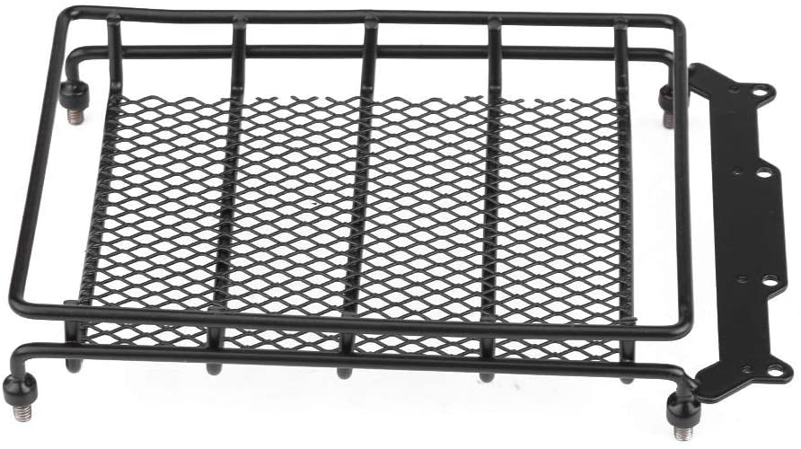 SALUTUYA Steel Universal Black Roof Rack Car Top Luggage Holder Model Vehicle Accessory Luggage Tray Roof Rack for Tamiya CC01 / CR01 / D90 / SCX10 1/10 1/8 RC Crawler Car