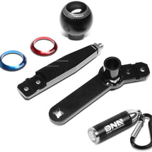 NRG Innovations SKA-RZR M10 X 1.5 Aluminum Shifter Shift Knob Adapter + LED Keychain Flashlight