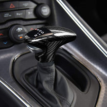 AIRSPEED Red Carbon Fiber Car Gear Shift Knob Cover Handle Sticker Interior Trim for Dodge Challenger Charger 2015-2019 Accessories (3pcs)