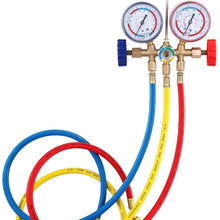 Refrigerant Manifold Gauge Set, KKmoon Refrigerant Manifold Gauge Set Air Conditioning Tools with Hose and Hook for R12 R22 R404A R134A