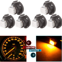 cciyu 6 Pack T4.7 Neo Wedge 5050 Led Replacement fit for Instrument A/C Climate Heater Control Bulbs Lamp Light (yellow)