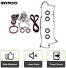 SCITOO Timing Belt Water Pump Kit Include Timing Belt Water Pump Tensioner Bearing and vavle cover gasket,ADP81273DA899S Automotive Replacement parts Fits 2006-2010 Kia Spectra Sportage 2.0