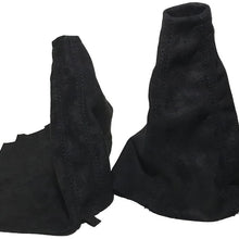 for 05-09 Subaru Legacy LGT Shift and E Brake Boots Black Suede Black Stitch