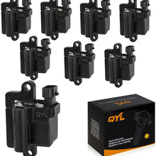 QYL Pack of 8 Ignition Coils Replacement for Cadillac Escalade Chevy Avalanche Silverado Suburban Tahoe GMC Topkick Savanna Sierra Yukon 1999-2009 4.8L 5.3L 6.0L 8.1L H6T55171ZC 3859078 C1208 UF-271