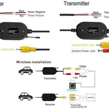 aSATAH 2.4G Wireless Car Rear View Camera for BMW E81 E87 E87N M1 F20 F21/ BMW M6 E63 E64 E64N F12 F13 F06/ Z4 E85 E86 E89 & Waterproof and Shockproof Reversing Backup Camera (12 LED)