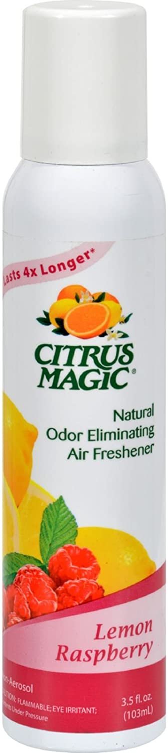 Citrus Magic Lemon Raspberry Natural Odor Eliminating Air Freshener, 3.5 Ounce - 6 per case.