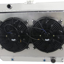 OzCoolingParts Pro 3 Row Core Aluminum Radiator +12" Fan w/Shroud for 1963-1968 64 65 66 67 Chevy Chevelle/Malibu/Implala/Caprice