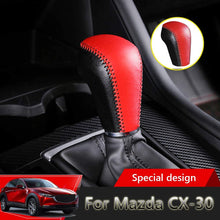 Great-luck Genuine Leather Automatic at Gear Shift Knob Cover Protector Trim,the car Interior Accessories(red),for CX-30(2020-2021) Mazda 3/Mazda 3 Hatchback(2019 2020 2021)