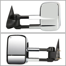 DNA Motoring TWM-001-T222-CH+DM-074 Pair of Towing Side Mirrors + Blind Spot Mirrors