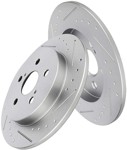 Aintier Front Slotted Brake Rotors fit for Pontiac Vibe,Toyota Corolla/Matrix/Prius/Prius Plug-In/Prius Prime