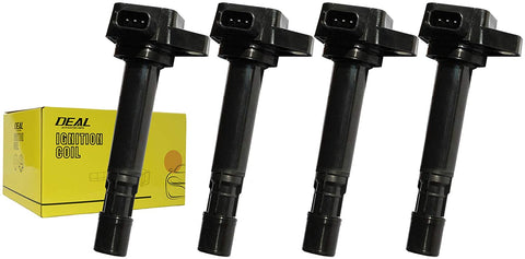 DEAL Pack of 4 New Ignition Coils For 2001-2005 Honda Civic - Acura EL 1.7L L4 Replacement# UF-400 C1460 UF400