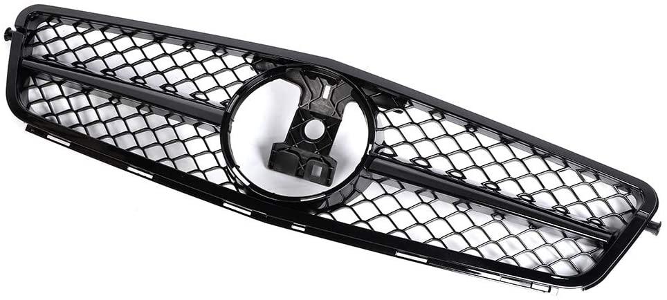 Gorgeri Car Black Front Guard Grille Front Bumper Grill Accessory for AMG Fits for C-Class W204 08-14