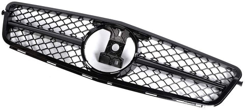 Gorgeri Car Black Front Guard Grille Front Bumper Grill Accessory for AMG Fits for C-Class W204 08-14
