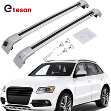 2 Pieces Cross Bars Fit for Audi Q5 2012 2013 2014 2015 2016 2017 Silver Cargo Baggage Luggage Roof Rack Crossbars