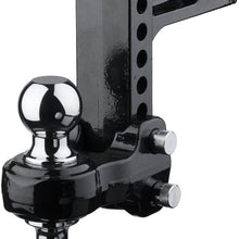 Fastway Flash Solid Steel 49-00-5900 Adjustable Steel Ball Mount with 10 Inch Drop, 2 Inch Shank, and Chrome Plated Balls
