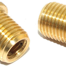 Pursuestar 2Pcs Copper Car Gear Stick Shift Knob Shifter Head Thread Screw Adapter Insert Kit Replacement(M12x1.25 to M10x1.25)