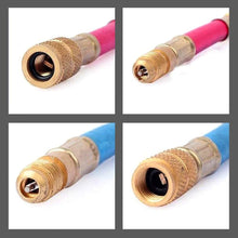 Iinger 8pcs Car Air Conditioner Refrigeration R134A R12 Converting Adapter Hose Set Kits Air Condition Adapters Connector Hose A35