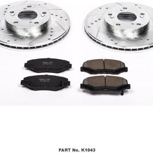 Power Stop K1043 Front Brake Kit with Drilled/Slotted Brake Rotors and Z23 Evolution Ceramic Brake Pads