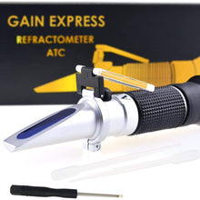 Kücheks 5-in-1 Automotive Battery Antifreeze Refractometer Afor Specific Gravity, Windshield Screenwash Fluid, Freezing Point Measurement Tester Meter Coolant Condition