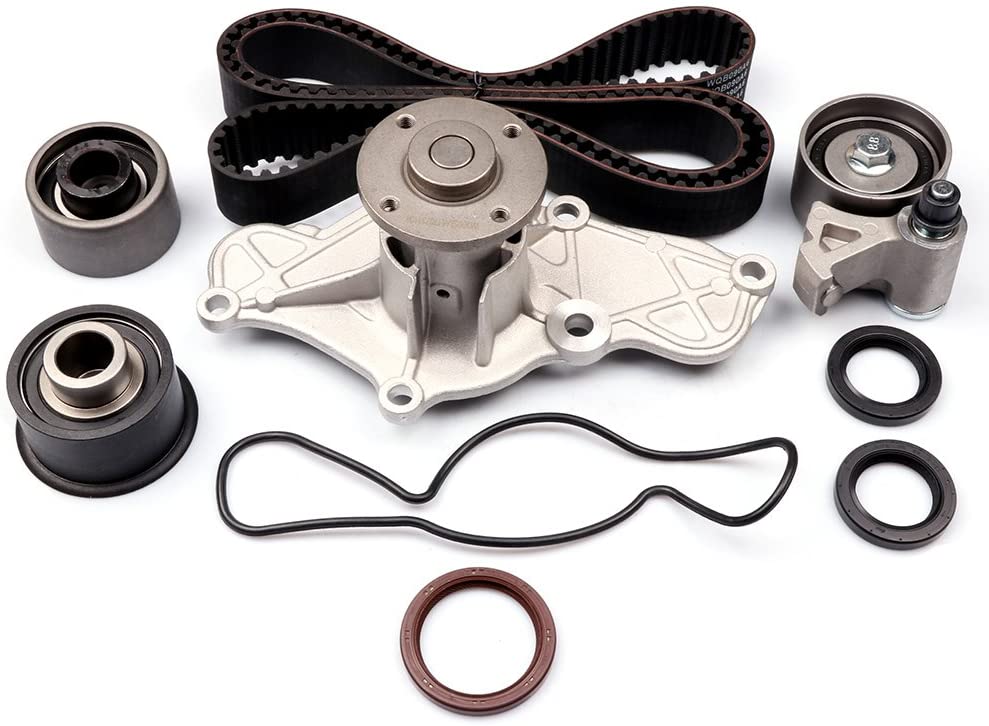Engine Timing Belt Kit,ECCPP Automotive Replacement Timing Parts Set with Water Pump for 1995-2002 for Mazda 626 Millenia for Ford Probe 2.5L