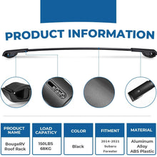 BougeRV Car Roof Rack Cross Bars for 2014-2021 Subaru Forester, Aluminum Cross Bar for Rooftop Cargo Carrier Luggage Kayak Canoe Bike Snowboard
