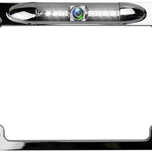 JPP License Plate Backup Camera Plating Process, Rear View Camera 170° Viewing Angle Universal Night Vision Waterproof High Sensitive 7 Bright LED Reversing Car Camera