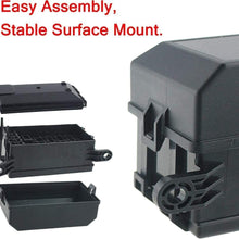 12-Slot Relay Box 6 Relays 6 Standard Fuses Holder Block with 41pcs Metallic Pins Universal for Automotive Accessories (Color : Black)