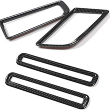 HKPKYK for Ford Mustang 2015 2016 2017, Interior Moulding Carbon Fiber AC Outlet Air Conditioner Outlet Door AC Auto Accessories