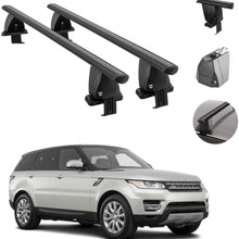 Roof Rack Cross Bars Lockable Luggage Carrier Smooth Roof Cars | Black Aluminum Cargo Carrier Rooftop Bars | Automotive Exterior Accessories Fits Land Rover Range Rover Sport 2014-2021