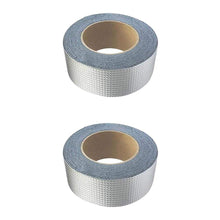 Bonarty 2 PCS Aluminum Foil Butyl Rubber Waterproof Tape for Seal Leaking Hoses, Pipes, Roof, Building, Surface Crack, RV Repair