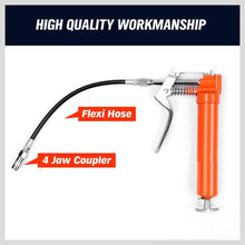 2900 PSI Mini Grease Gun, 120CC Manual Pistol Grip with 3OZ Cartridge Flexi Hose & Coupler for Auto Parts Mechanical Lubrication