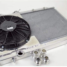 CSF RADIATOR 7075 Radiator (Mitsubishi Eva 7/8/9 - Full Size Slim W/ 12-Inch Spal Fan & Shroud/Adjustable -16 Or Slip-On Fittings), 1 Pack