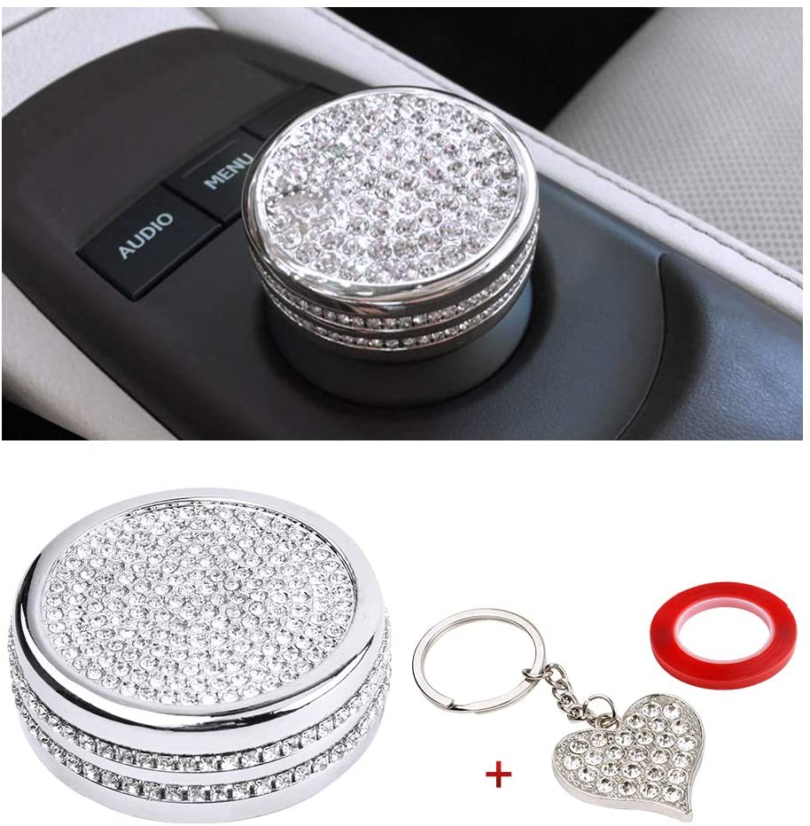 PIFOOG Bling Crystal Speed Button Sticker for Lexus RX NX RX300 RX350 NX200 NX300 ECO Push Normal Sport Car Interior Accessories Trim Silver (Speed Button Small)