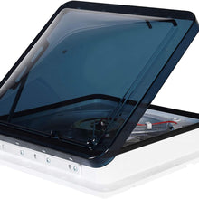 Fan-Tastic Vent RV Roof Vent with Thermostat and Rain Sensor, Manual and Automatic Speeds 12 Volt RV Vent Fan, Smoke Dome RV Vent Cover - Model 7350 - White