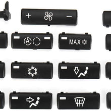 Iinger E39 X5 14 Button Key Caps Climate A/C Control Control Panel Switch Buttons Cover Key Caps Fit for BMW E39 E53 525i 530i 540i M5 X5