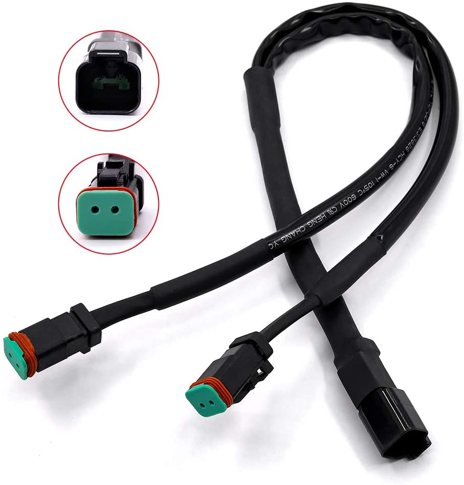 2 Leads DT DTP 2 pin Socket Adapter for LED Work Light Retrofit Connectors Wiring Harness (4IN1)