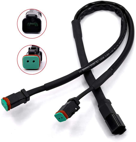 2 Leads DT DTP 2 pin Socket Adapter for LED Work Light Retrofit Connectors Wiring Harness (4IN1)