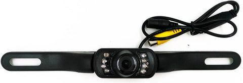 hizpo Car Rear Camera Backup Camera High Definition Color Wide Viewing Angle Universal Waterproof License Plate Backup Camera with 7 Infrared Night Vision LED