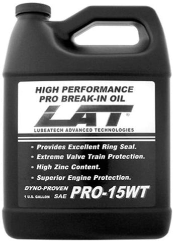 Lubeatech LAT 32198-4G 'Pro' 15WT High Performance Break-in Oil - 1 Gallon, (Pack of 4)