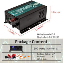 WZRELB Backup Power Off Grid Pure Sine Wave Inverter 800W 24Vdc to 120Vac 60Hz USA Outlets Power Converter, (RBP80024B1)