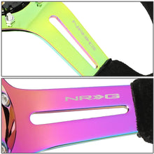 NRG Innovations ReinReplacement forced RST-018S-MCBS 350mm 3" Deep Dish Neo Chrome Spoke Black Suede Steering Wheel